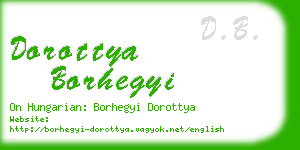 dorottya borhegyi business card